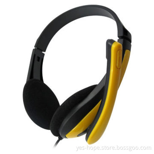 Colorful wired computer headsets with mic